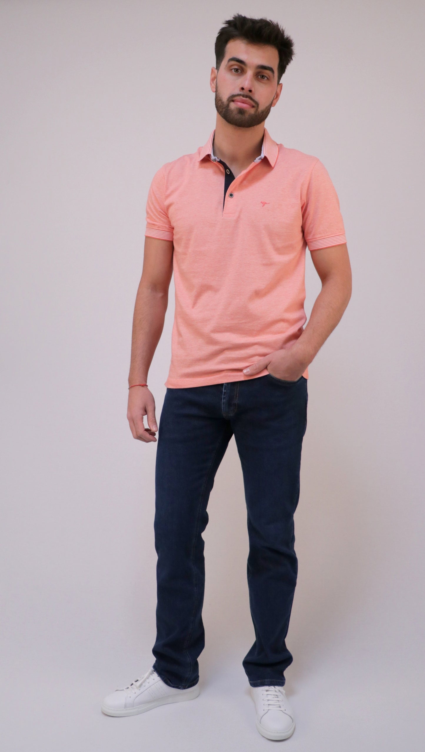 Polo Jersey Riscas Finas