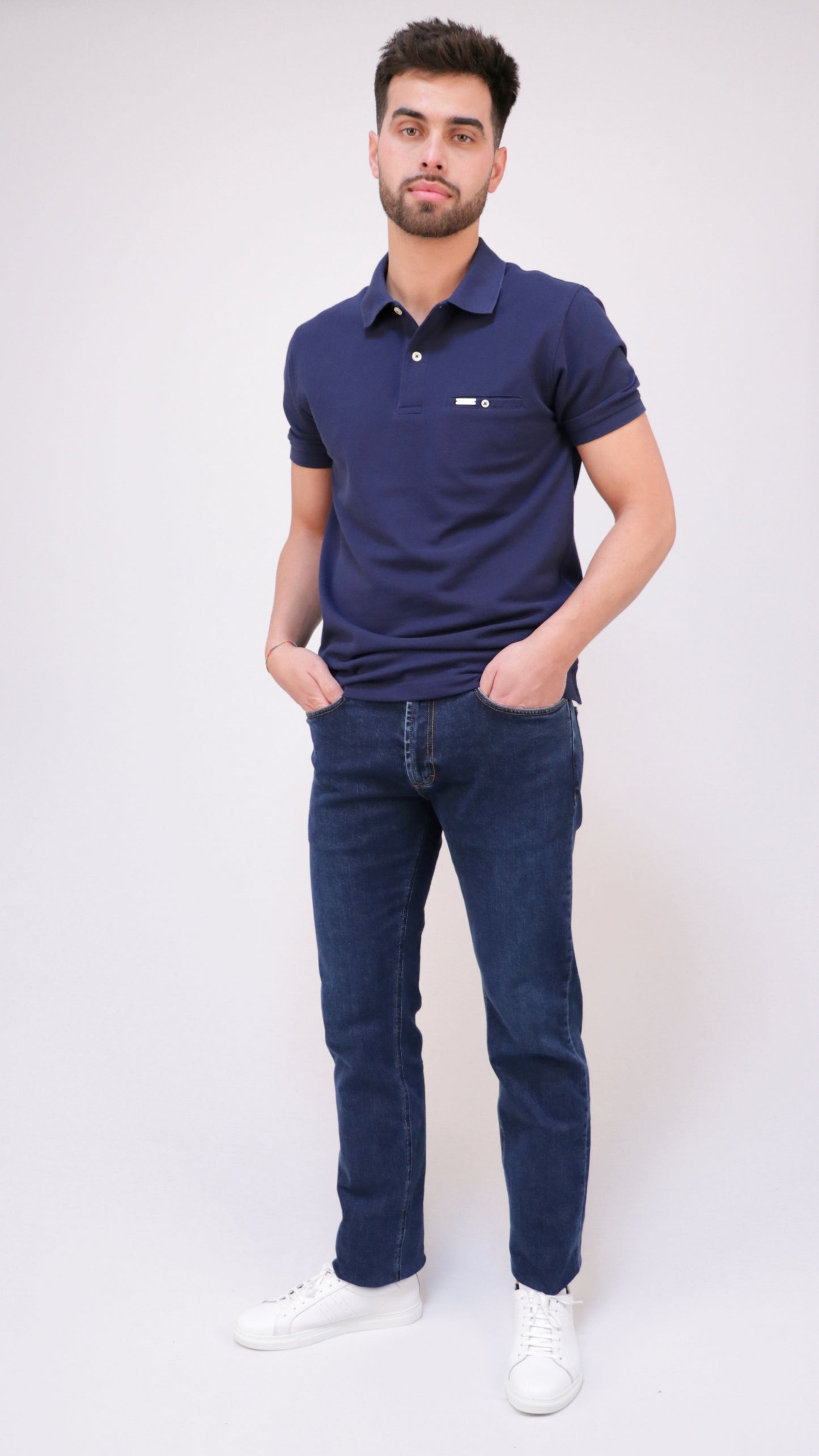 Polo Piqué com Bolso Interior