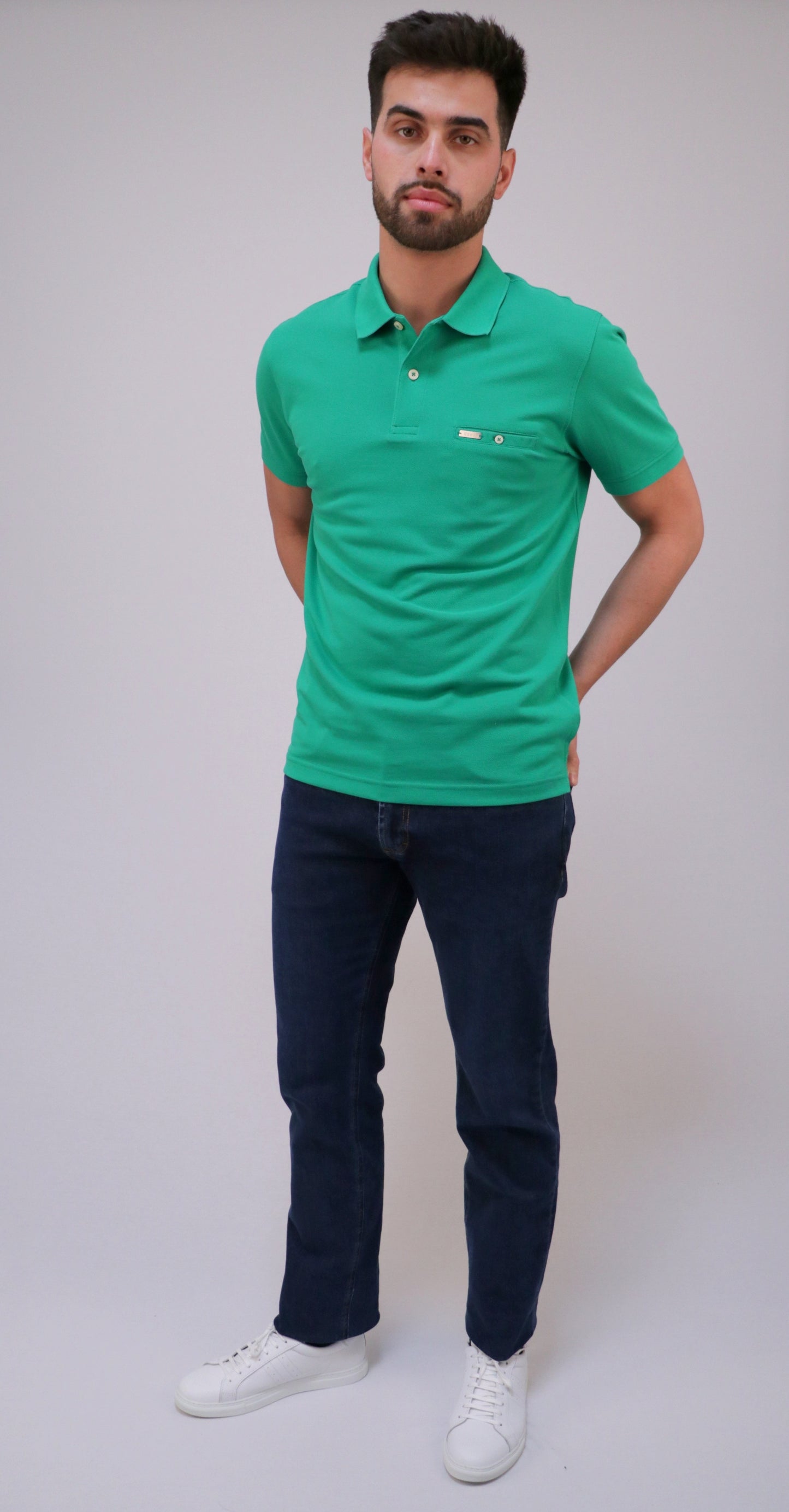 Polo Piqué com Bolso Interior