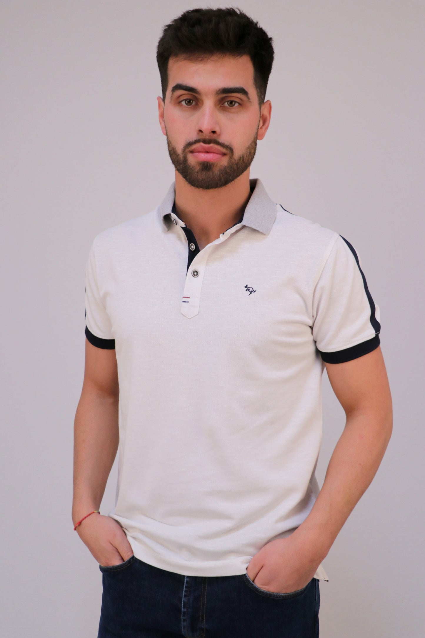 Polo Piqué Flamé Com Pé De Gola