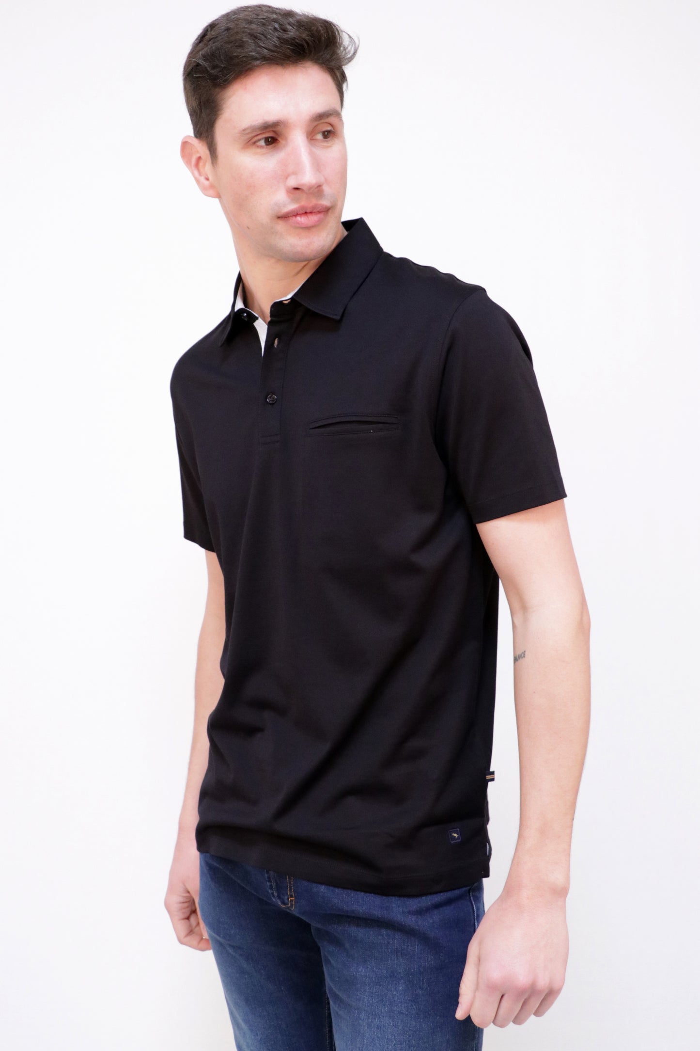 Polo Jersey PGM com Bolso e Colarinho