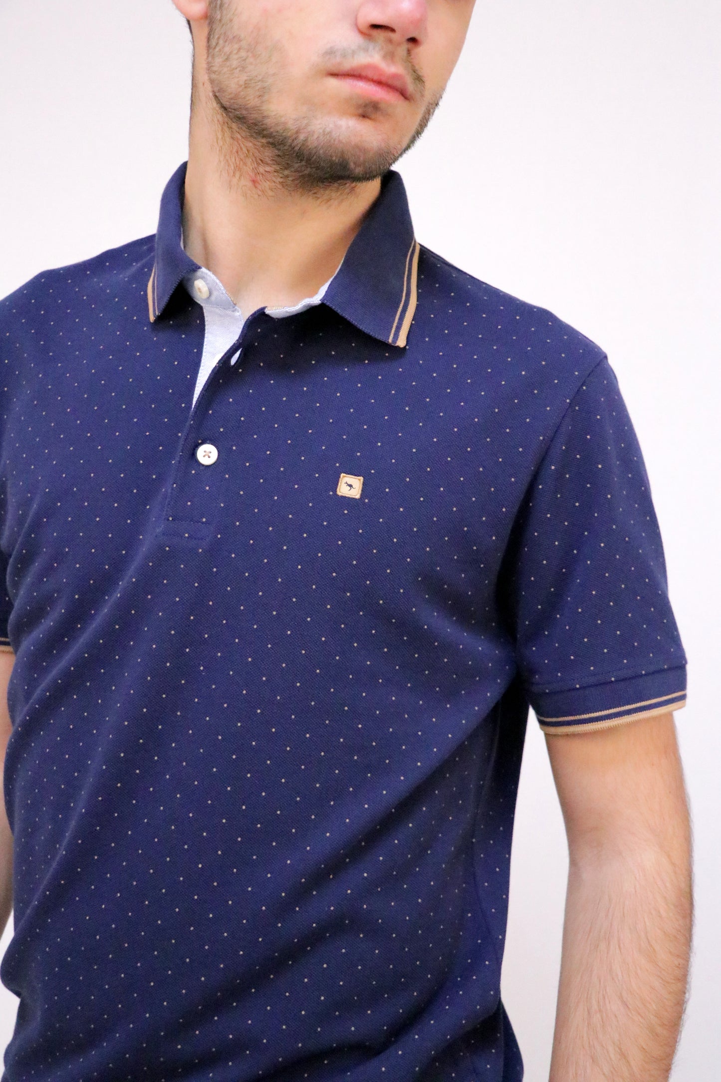 Polo Piqué Estampado Manga Curta