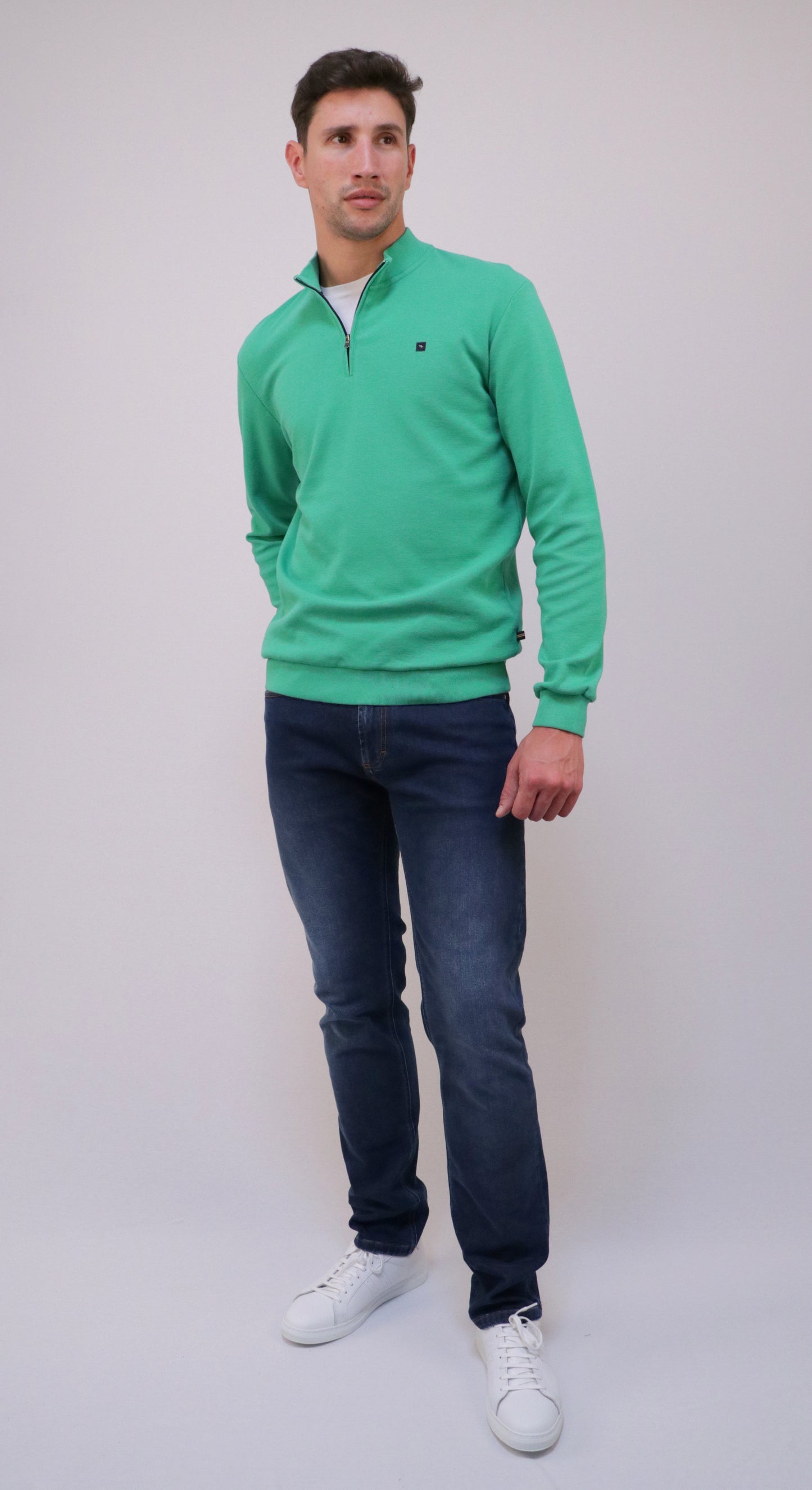 Sweat Interlock Com Fecho Espiral