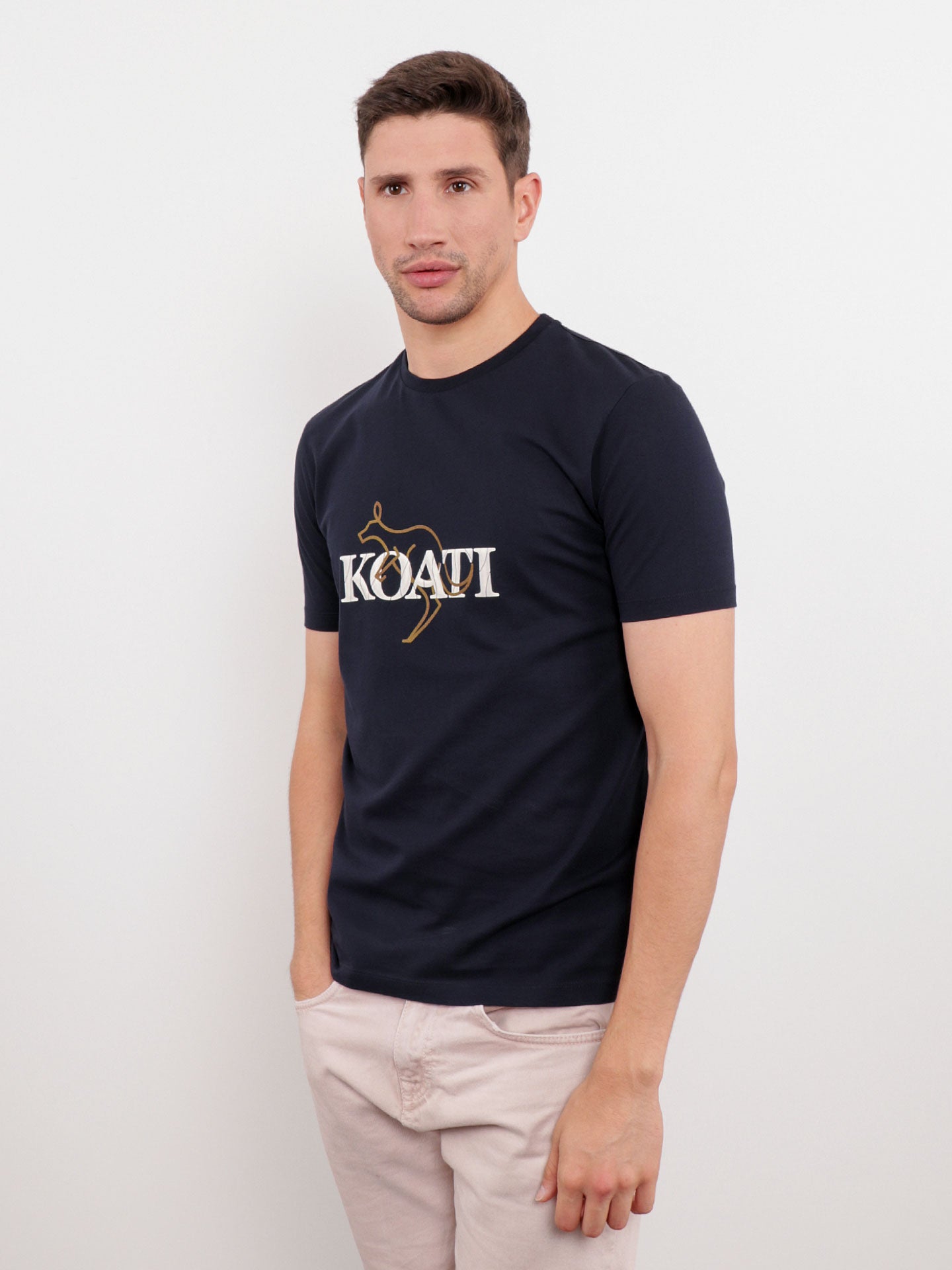 T-Shirt Jersey Estampada Koati Branco 2 Cores