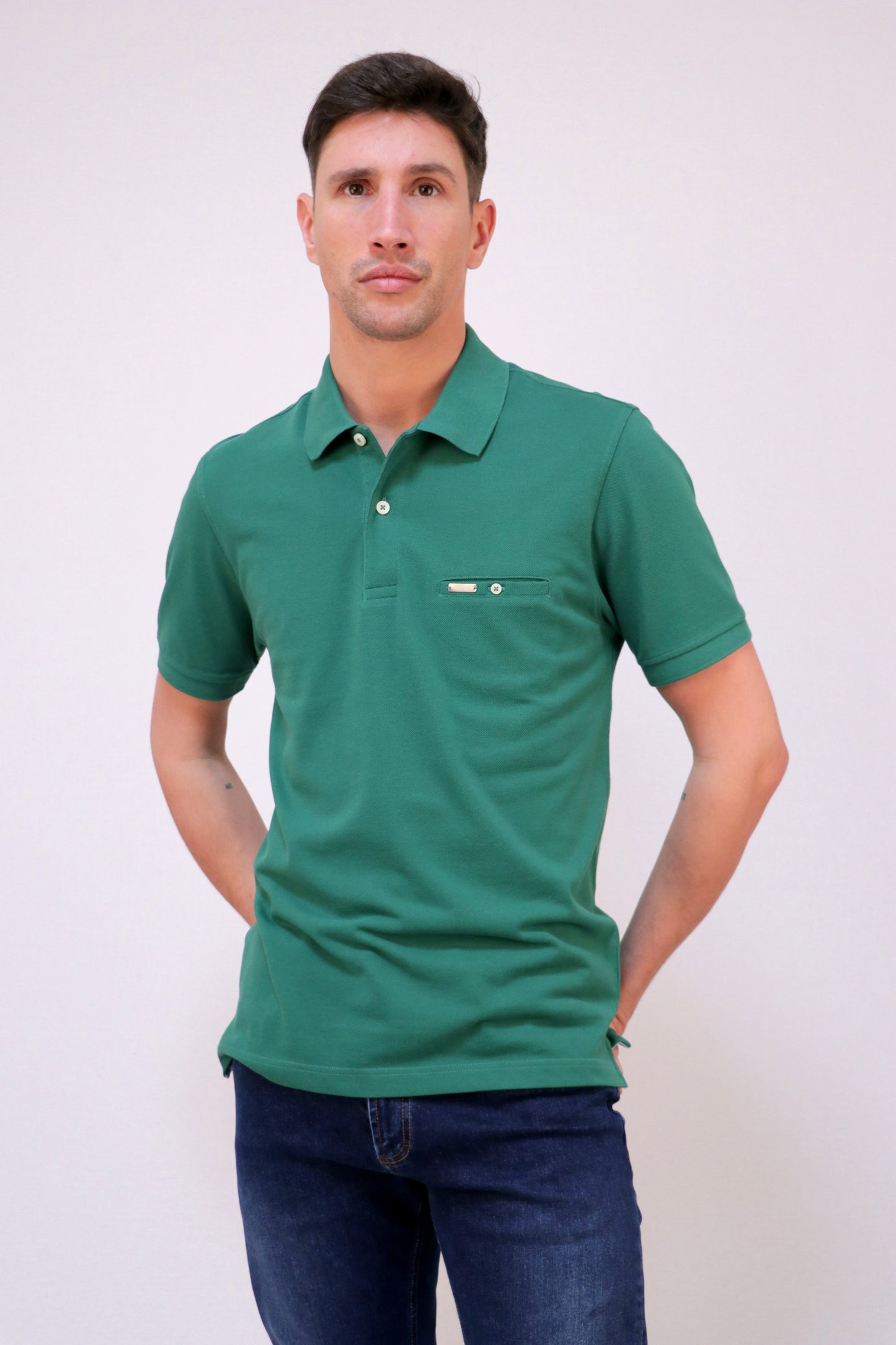 Polo Piqué com Bolso Interior