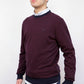 Sweat Interlock Jacquard Decote Redondo