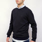 Sweat Interlock Jacquard Decote Redondo