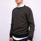 Sweat Interlock Jacquard Decote Redondo